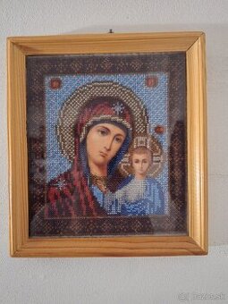 Ikona vyšitá korálkami