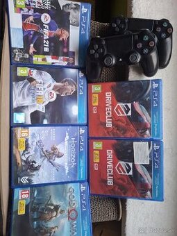 Predám ovladače a hry na ps4