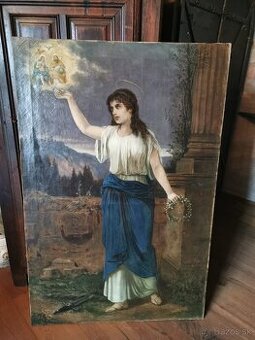 Predám veľký starý obraz z roku 1889