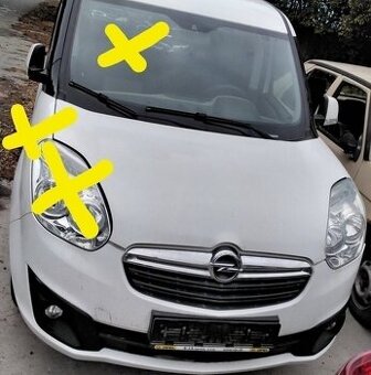 OPEL COMBO 1.6 CDTI 2016 Predám NARAZNÍK predný, KAPOTA, pra