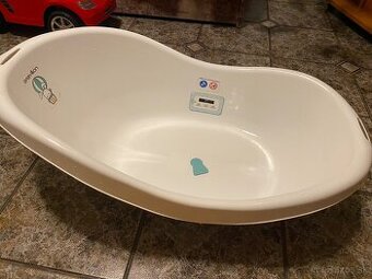 Detská kompaktna vanička s teplomerom a vypusťou