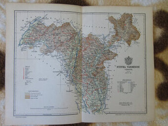 Mapa Nitrianska župa r. 1897, Gönczy Pál, Pallas Nagy