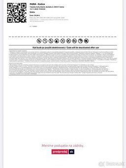 Predám vstupenky na koncert Pary