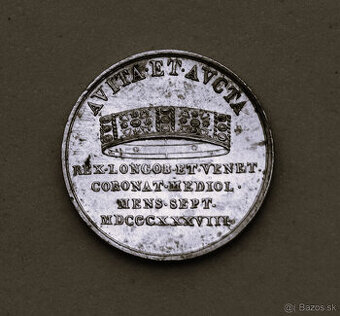 Korunovácia - Ferdinand V. 1838 - Miláno - striebro