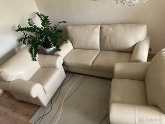 Kožená sedacia súprava 3+1+1