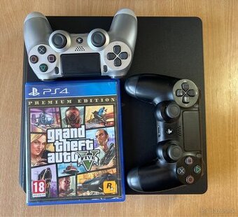 PlayStation 4 Slim 1 TB + 2 dualshoka + GTA 5