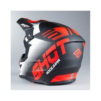 Predám prilba shot červená čierna mat
