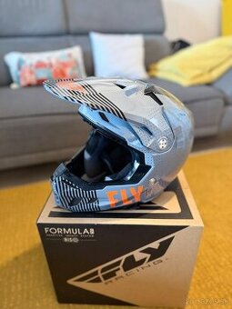 Moto prilba Fly Racing formula CC primary grey -orange
