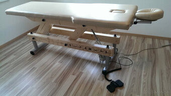 Elektrický masérsky stol - drevenný