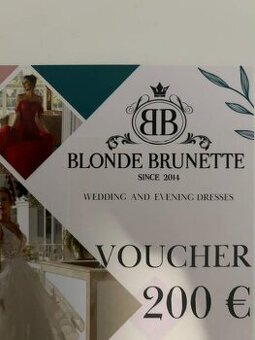 200€ poukaz Blonde Brunette