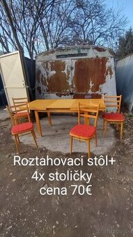 Predám 4 kusy stoličky a rozťahovaci stôl