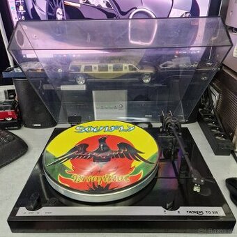 THORENS TD-318...Auto Stop , Shure , čierný klavírny lak....