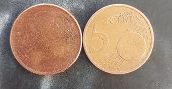 Neorazená 5cenova minca