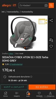 CYBEX ATON S2 I-SIZE farba SOHO GREY + CYBEX Základňa ISOFIX