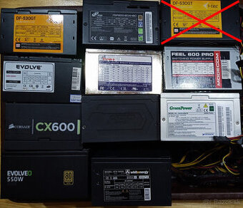 Repasované plne funkčné ATX 500-600W zdroje