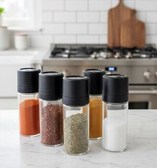 Predám sadu kuchynských dóz a mlynčekov BergHOFF LEO (6 ks)