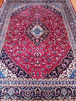 Perzský ručne viazaný hodvábny Keshan 350x250✨