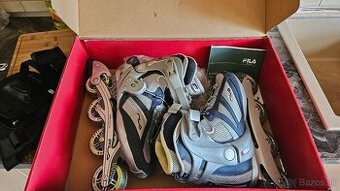 inline korčule Fila + chrániče rúk, lakťov a kolien