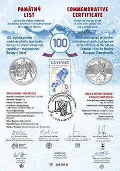 Pamätný list Majstrovstvá Európy v hokeji