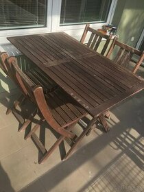 Stôl a 4 stoličky na záhradu / balkón - 1