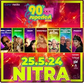 VIP GOLD lístky 90's SUPER Fest 2024 Nitra 25.5.