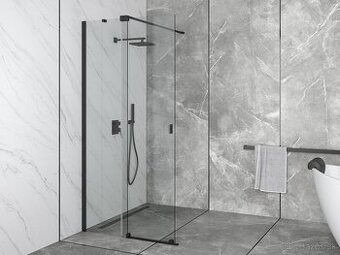 Sprchovy kut Besco Vayo black 100 x 200 cm
