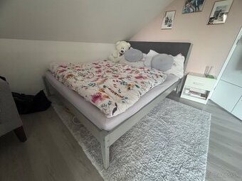Manželská posteľ 160x200 sivá