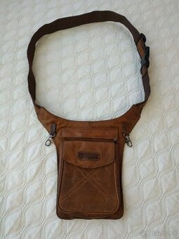 Kožená taška na pás/crossbody– pravá koža