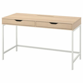 Stolík IKEA ALEX biela morená/dubový efekt 132x58 cm