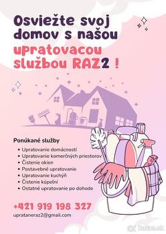 Ponúkam upratovanie domácností Trenčín a okolie