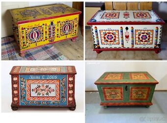 Ľudové drevené maľované truhlice- dopyt
