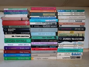 Predaj rôznych kníh – romány, detektívky, kuchárky, klasika