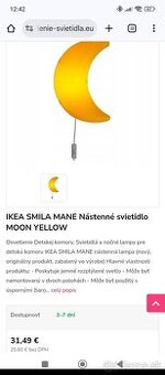nastenna detska lampa mesiac z IKEA