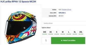 Predam prilbu HJC prilba RPHA 12 Spasso MC3H vel.M