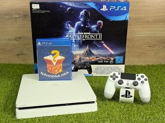 Sony Playstation 4 Slim biele 500GB 1 ovládač, 1 náhodná hra