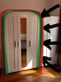 Skrina Brimnes so zrkadlom z Ikea