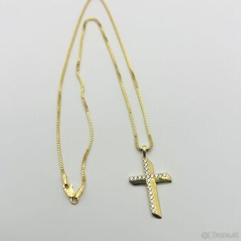 Zlatá retiazka s krížikom 585/1000