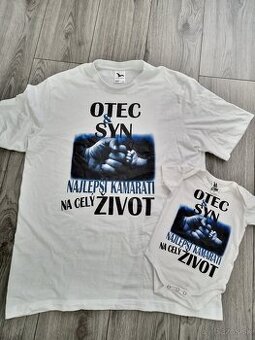 Set s potlačou otec a syn