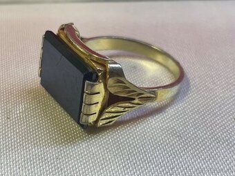 starý pánsky strieborný prsteň