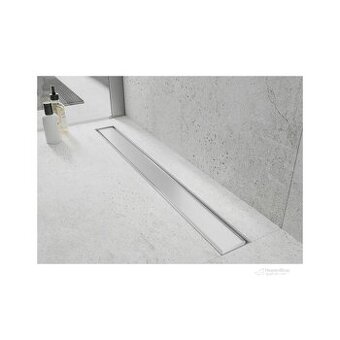 Sprchovy zlab biele sklo 100cm