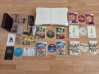 Nintendo Wii - Motion Plus ovládač+doska WiiFit Board+10HIER