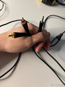 3.5mm Aux rozdvojka HAMA  Red Yellow, červená žltá 1,5m