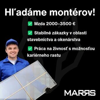 Hľadáme montéra na stavbu zimných záhrad