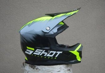 Predám shot helma prilba mx atv neon žlto matná. sivá