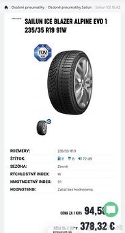 Zimné gumy Sailun Ice Blazer Alpine Evo 1