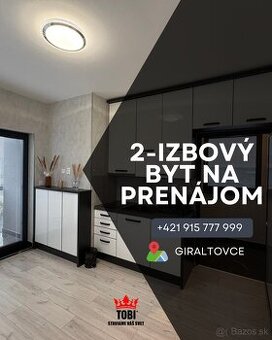 2- izbový byt na prenájom Giraltovce