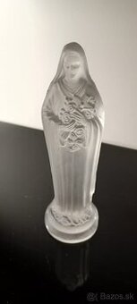 Staré československé krištáľové sklo panna Mária Lurdská