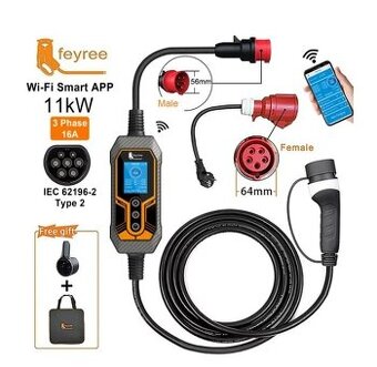 Predám NOVÚ nabíjačku WALLBOX 11kW/16A na elek. autá TYP 2