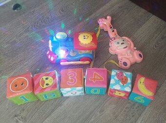 Blikajuci disco vlacik + penove kocky