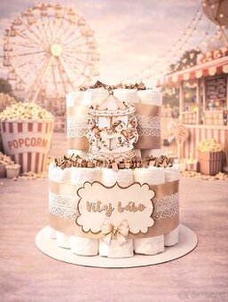 Plienková torta BÉŽOVÝ KOLOTOČ